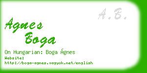 agnes boga business card